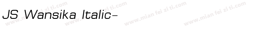 JS Wansika Italic字体转换